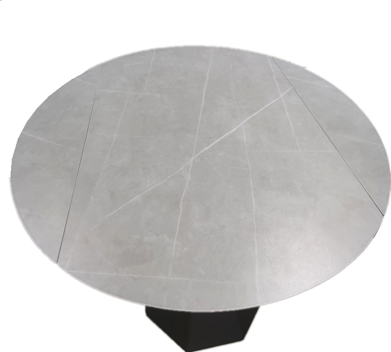 鋼制巖板餐桌有著新的紋理和樣式巖板不會崩邊和開裂內部均質可靠-鑫廣意